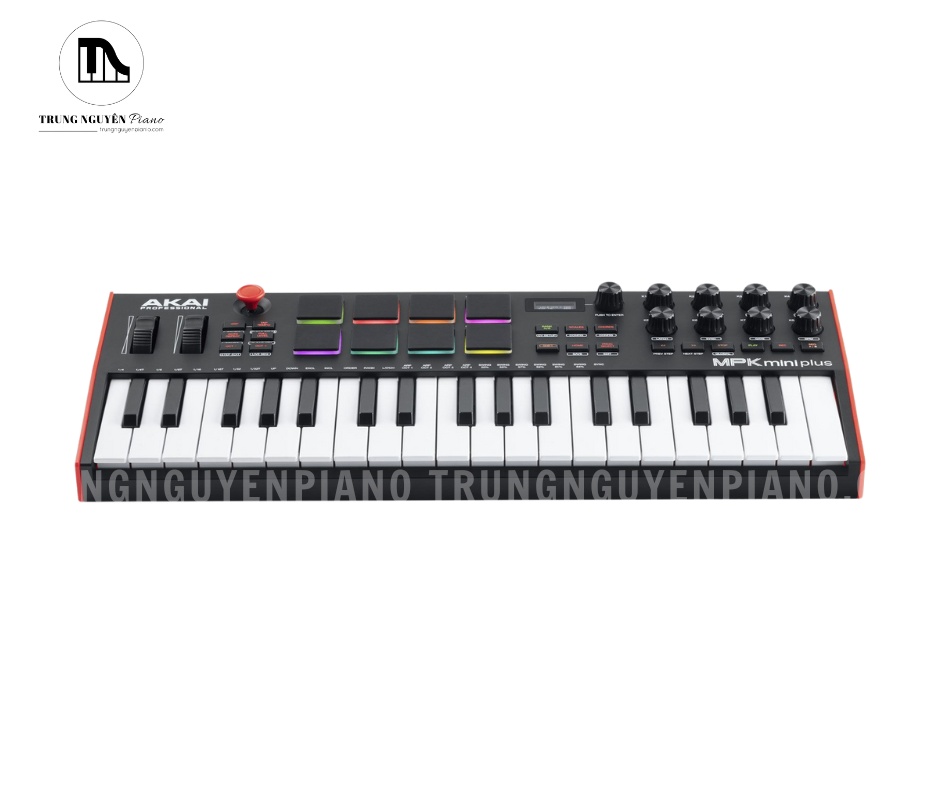 Keyboard Akai Professional MPK Mini Plus 17 Joystick 4 chiều và các Pad MPC rực rỡ, hỗ trợ tối đa cho việc làm beat, finger drumming và kiểm soát hiệu ứng live