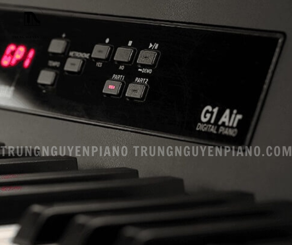 Piano Điện Korg G1 Air 3 Bảng điều khiển trung tâm của Korg G1 Air với các nút chức năng trực quan, dễ thao tác khi luyện tập và biểu diễn