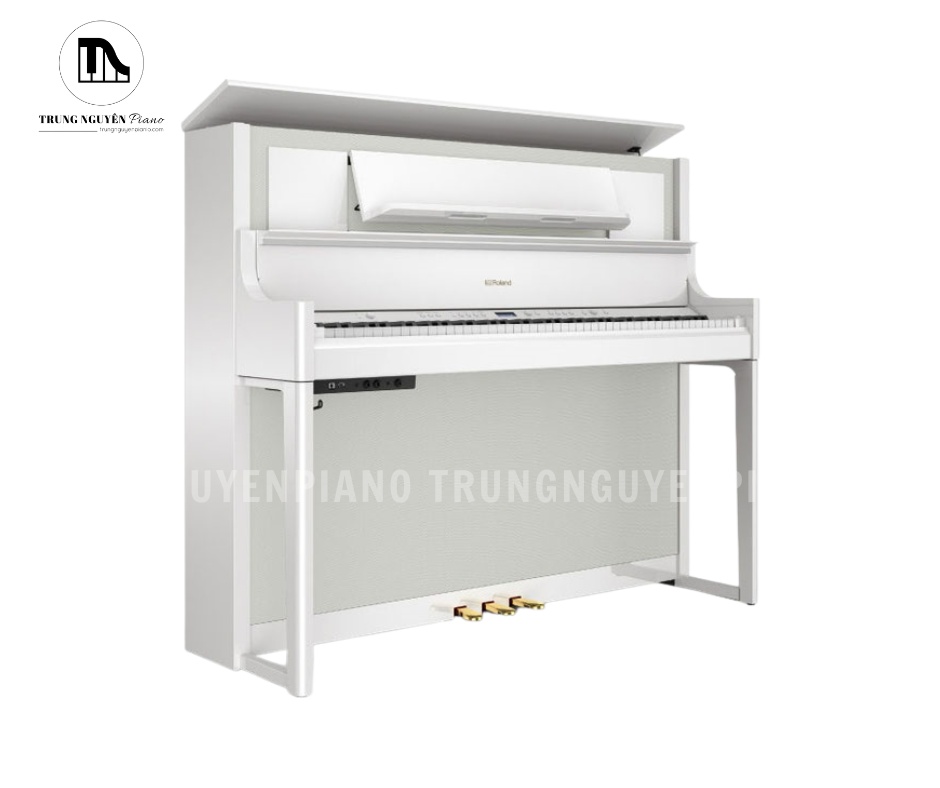Roland LX708 phiên bản trắng, thiết kế sang trọng, phù hợp không gian nội thất hiện đại và cao cấp