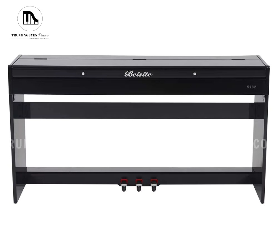 Mặt trước Beisite S-182 khi đóng nắp đàn, tổng thể gọn gàng và chắc chắn
