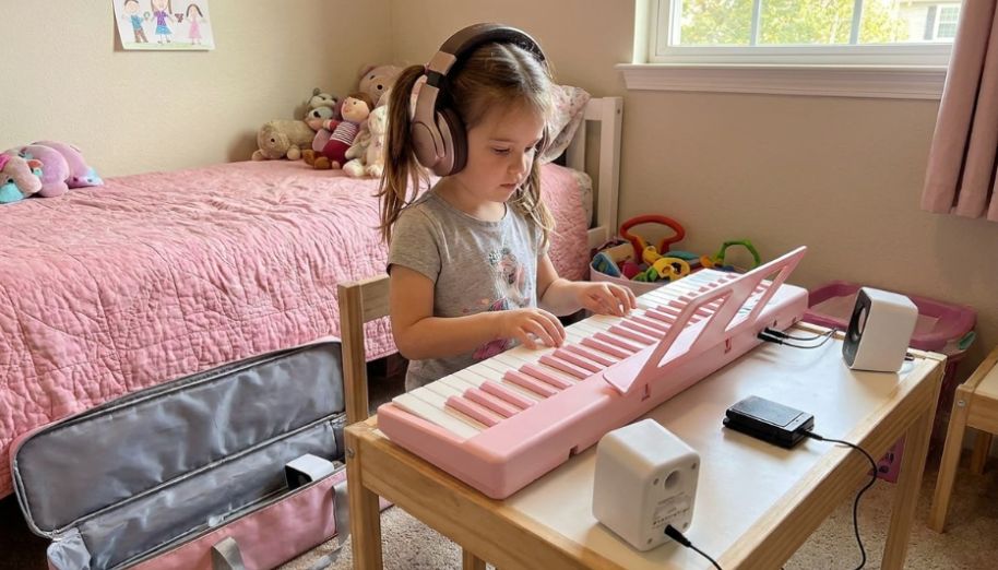 Trẻ em bắt đầu học piano với đàn piano gấp gọn nhanh chóng và dễ dàng